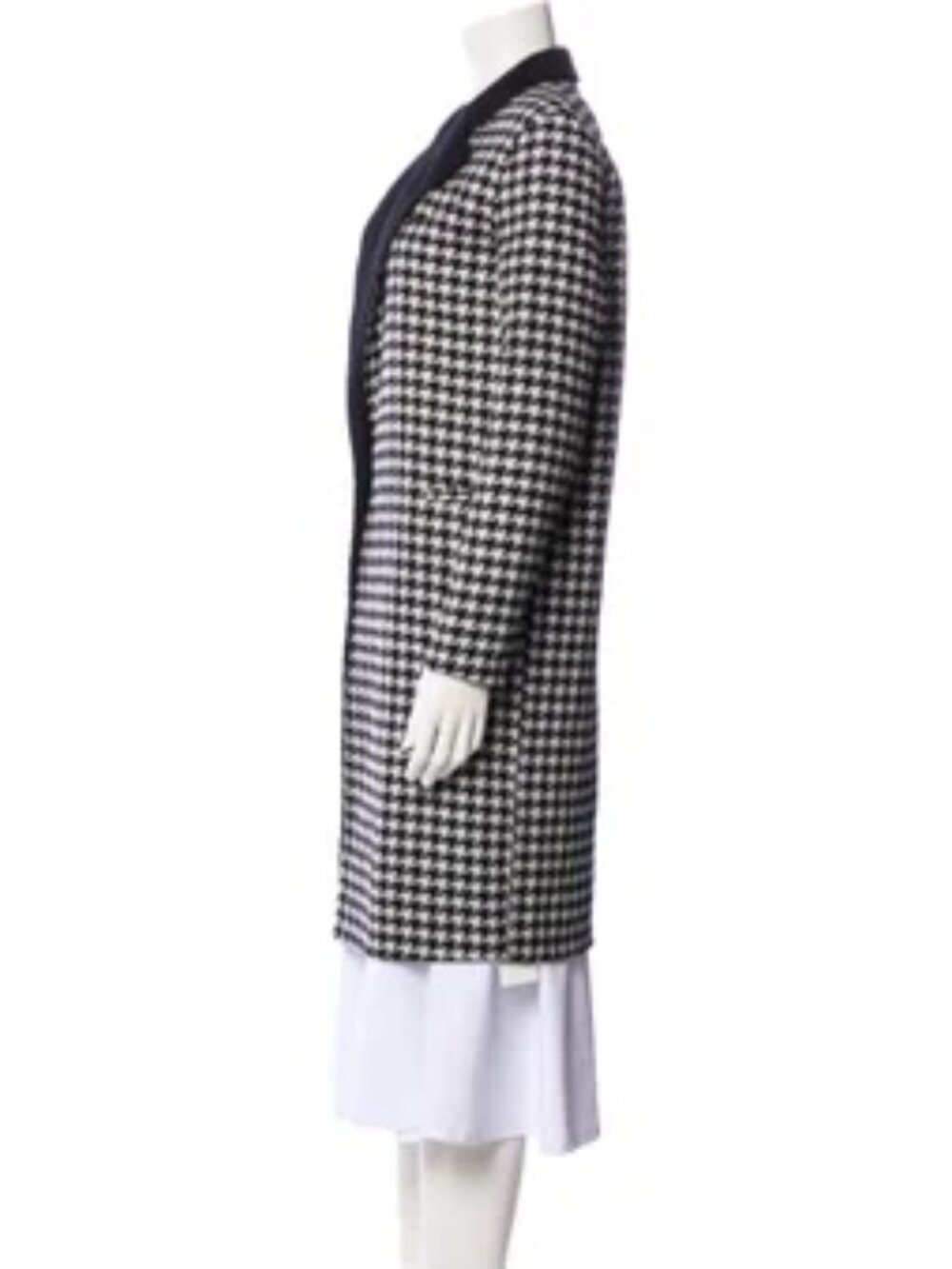 Sandro Paris Black and White Houndstooth Coat - Picture 5 of 7